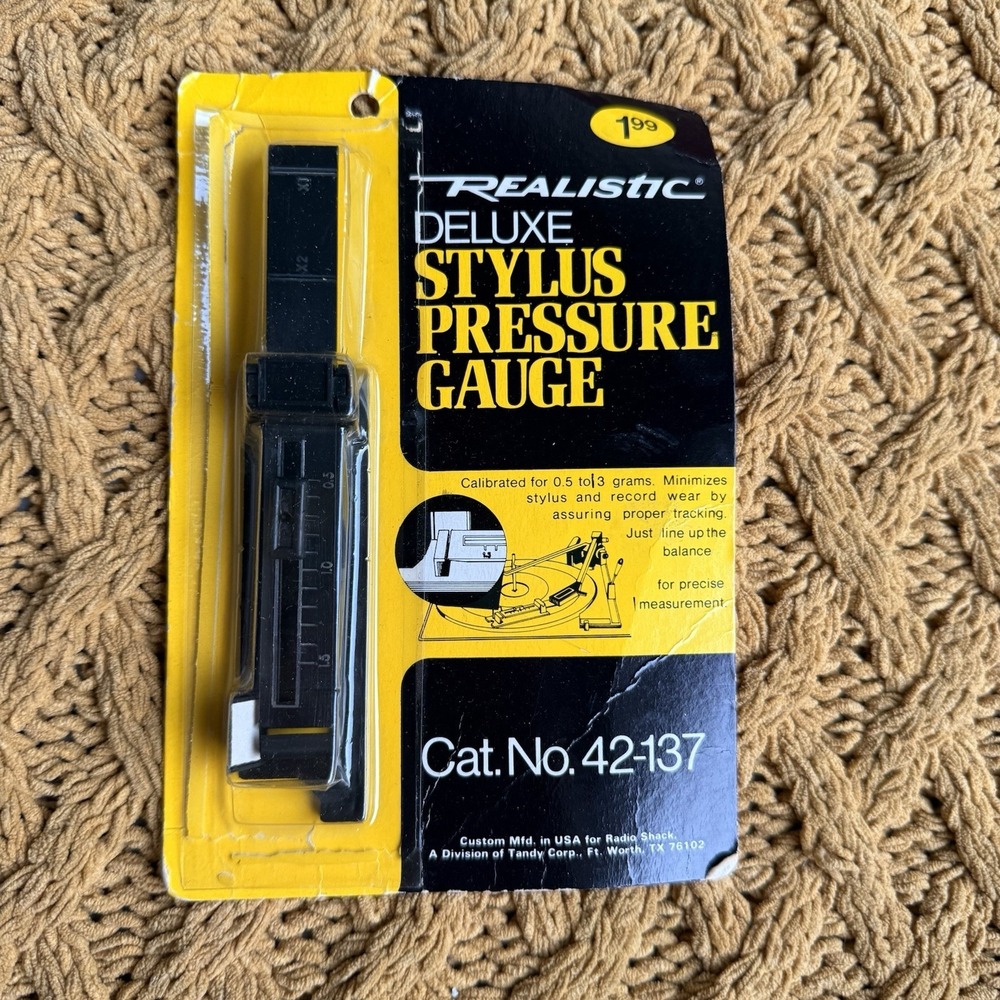 Realistic Deluxe Stylus Pressure Gauge for Phonograph Record Player Turntable